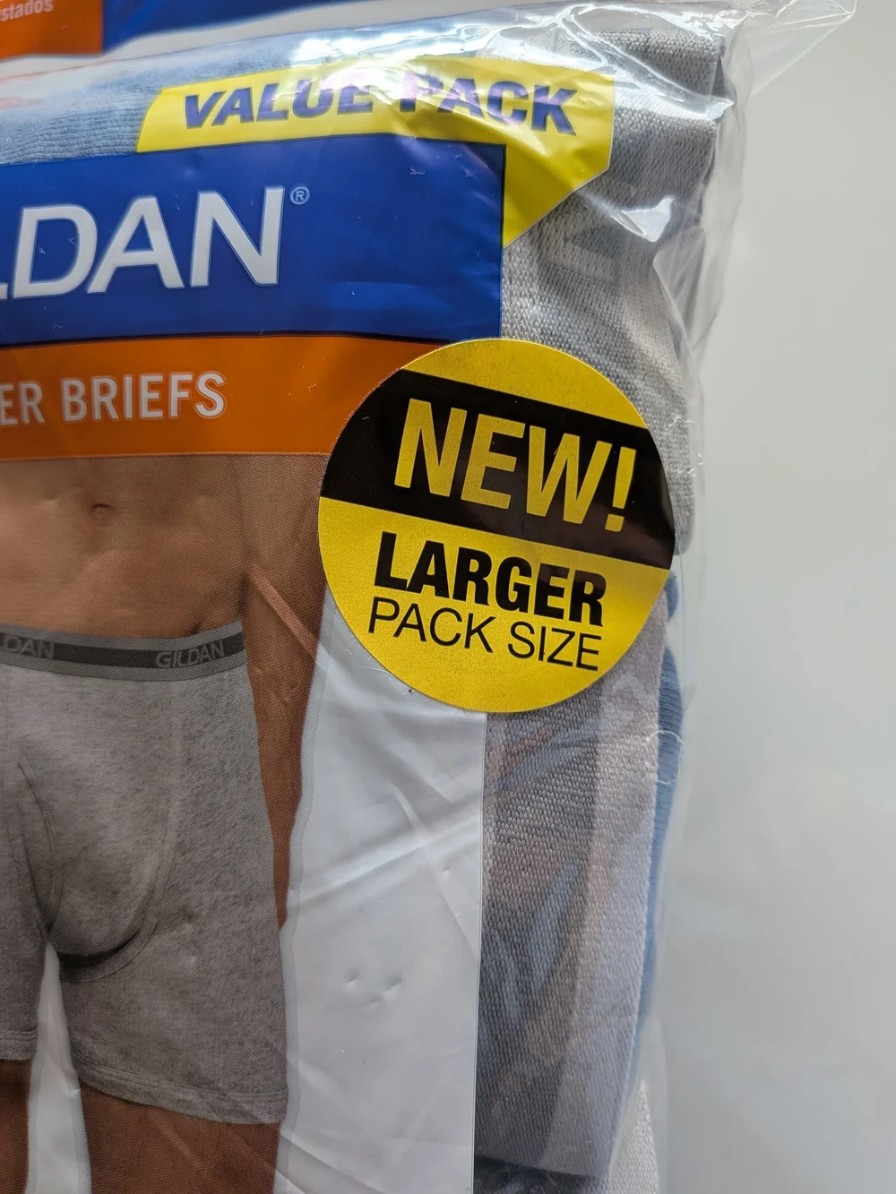 Gildan Men's 2XL Boxer Briefs 4 Pack Cotton Blue Stretch Plush Waistband NW